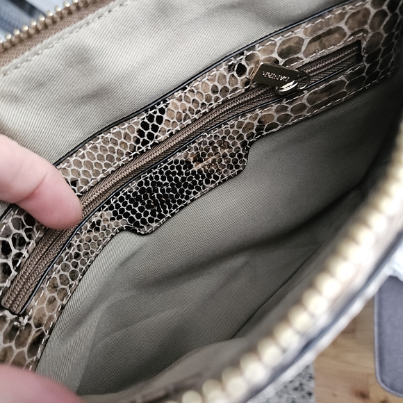Danier Python-Print Clutch With Strap - Picture 5 of 6